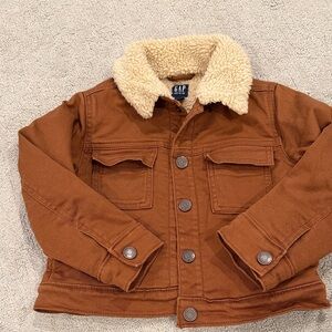 GAP Kids Tan Sherpa Jean Jacket